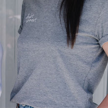 Load image into Gallery viewer, Doubt Shmout Scoop Neck Tee with Rolled Sleeves