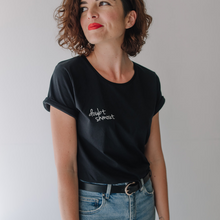 Load image into Gallery viewer, Doubt Shmout Scoop Neck Long Line Tee